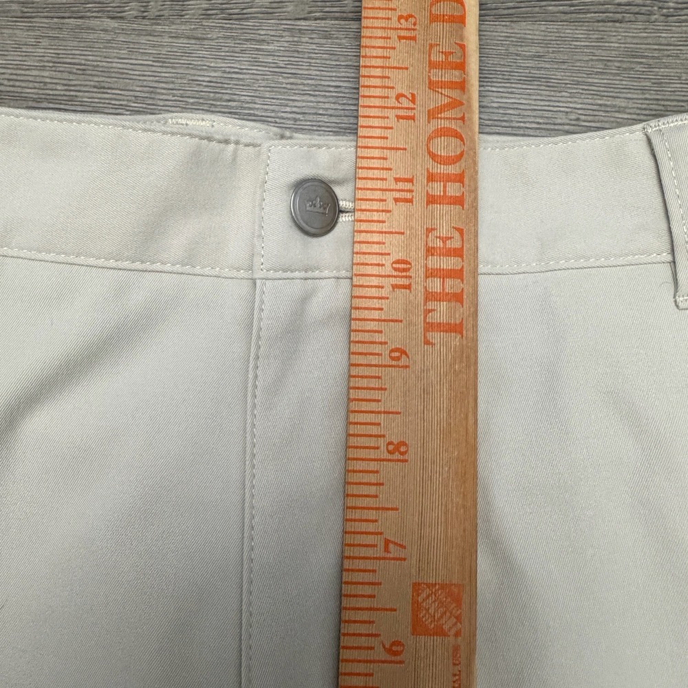 Peter Millar EB66 Golf Pants Khaki 40x32 Gray Lightweight 5 Pocket Performance - Picture 12 of 15